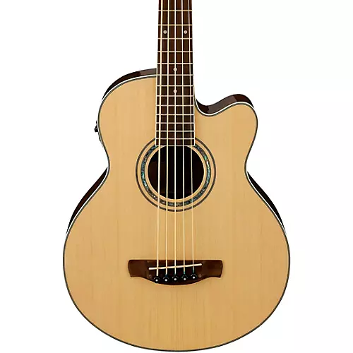 Ibanez AEB105E 5-String Acoustic-Electric Bass Guitar Gloss Natural