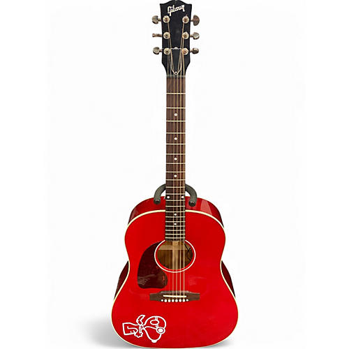 Used Gibson J45 Standard Left Handed Cherry Acoustic Electric Guitar Cherry