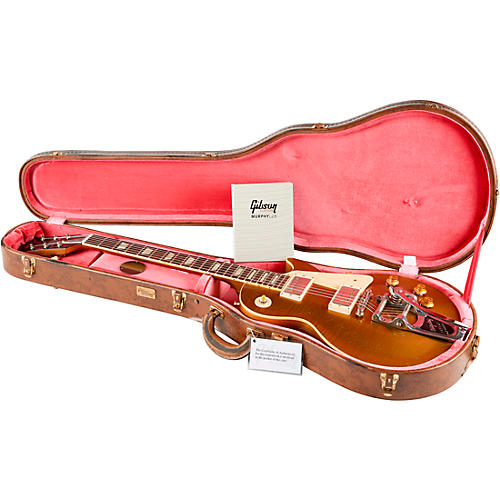 Gibson Custom Murphy Lab '57 Les Paul All-Gold Light Aged With Bigsby Electric Guitar Gold Top