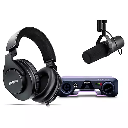 Shure SM7B Dynamic Microphone With Apogee Boom 2x2 USB-C Audio Interface Bundle