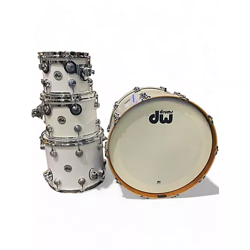 Used DW 4 Piece Collector's Series Pearl White Drum Kit Pearl White