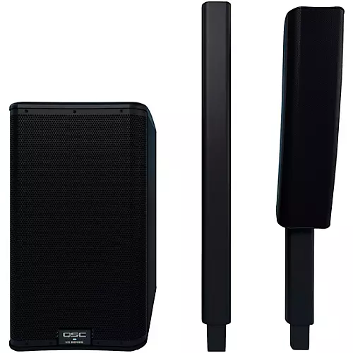 QSC KC12 Active 3-Way Column Loudspeaker, Black