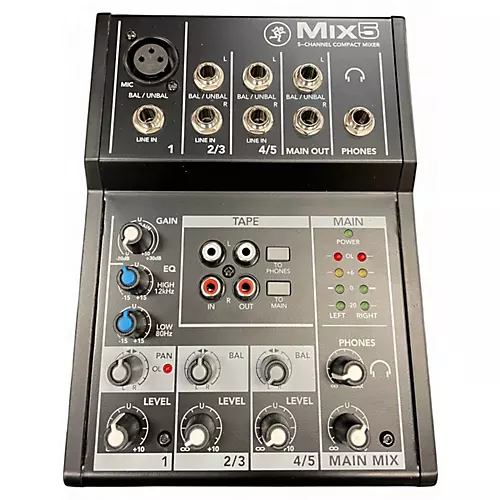 Used Mackie MIX5 Unpowered Mixer