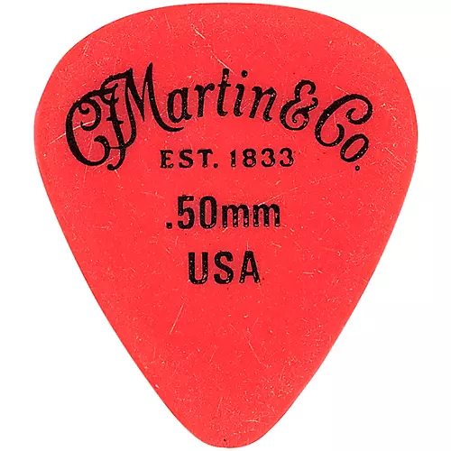 Martin Delrin Guitar Picks .50 mm 12 Pack
