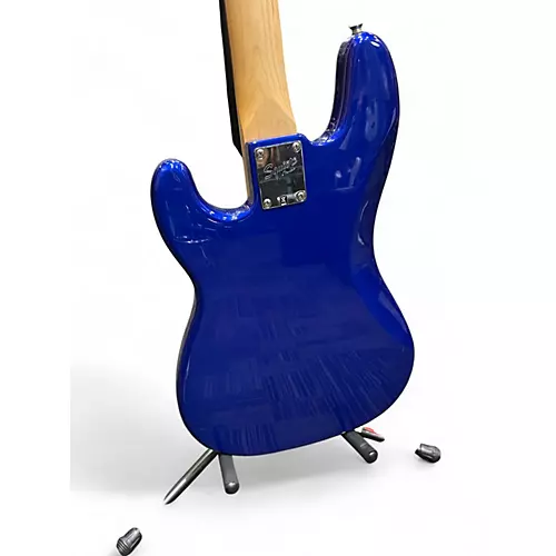 Used Squier P BASS Blue Electric Bass Guitar Blue