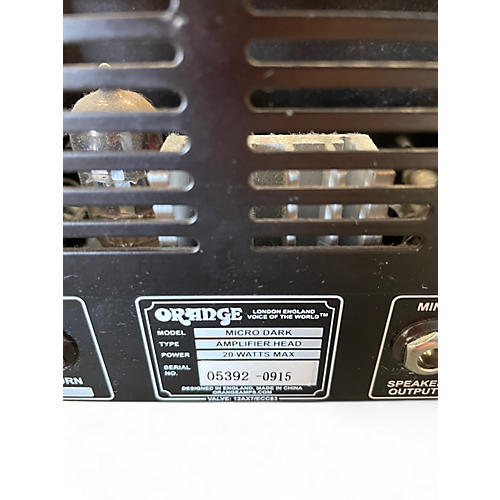 Used Orange Amplifiers Micro Dark 20W Tube Guitar Amp Head