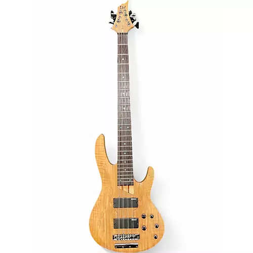 Used ESP LTD B208FM 8 String Natural Electric Bass Guitar Natural