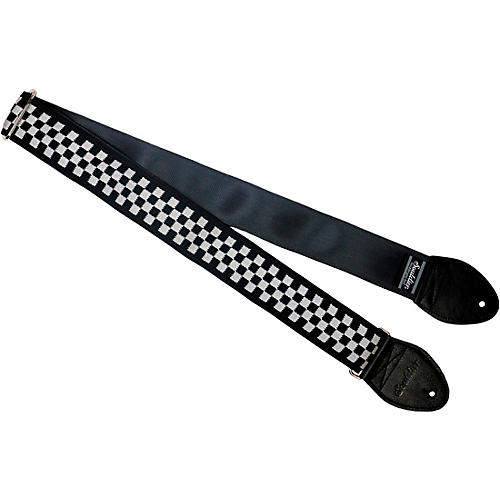 Souldier Raceway Checker Guitar Strap Black 2 in.