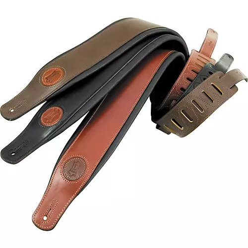 Levy's Boot Leather Guitar Strap Black