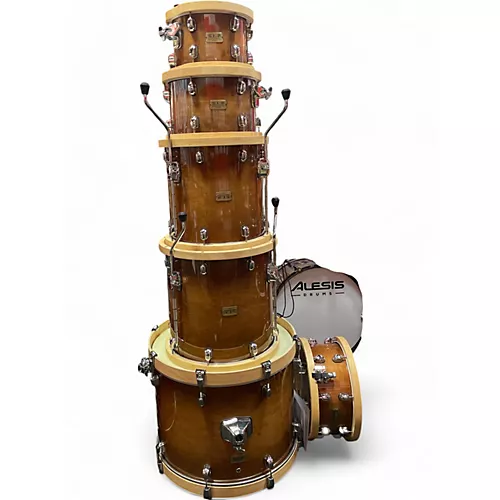 Used TAMA 6 Piece Sound Lab Project S.L.P. GLOSS SIENNA Drum Kit GLOSS SIENNA