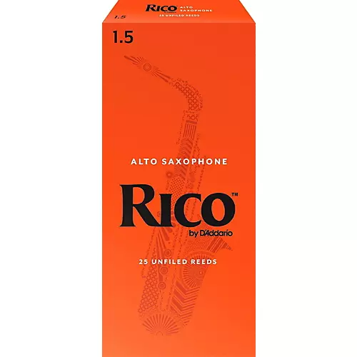 Rico Alto Saxophone Reeds, Box of 25 Strength 1.5