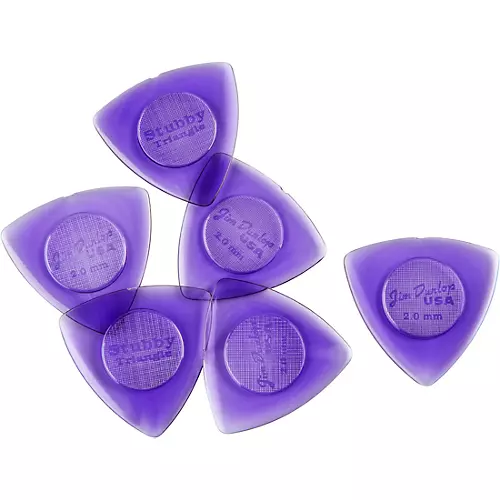 Dunlop Tri Stubby Guitar Picks 6-Pack 2.0 mm