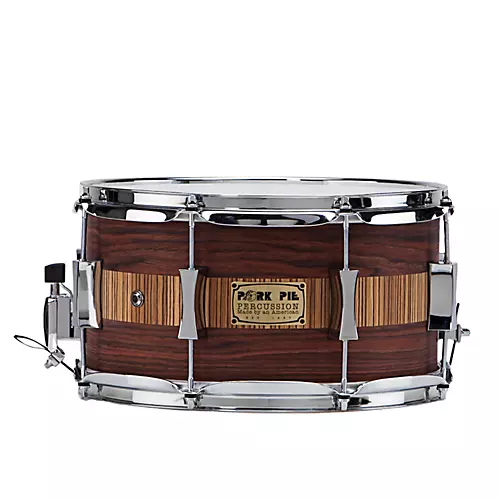 Pork Pie Rosewood Zebra Maple Snare Drum 6.5x14