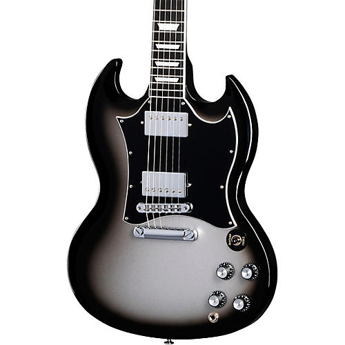 Gibson SG Standard Ebony Limited-Edition Electric Guitar Silver Burst
