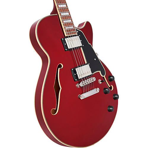 D'Angelico Premier SS Semi-Hollow Electric Guitar Burnt Red