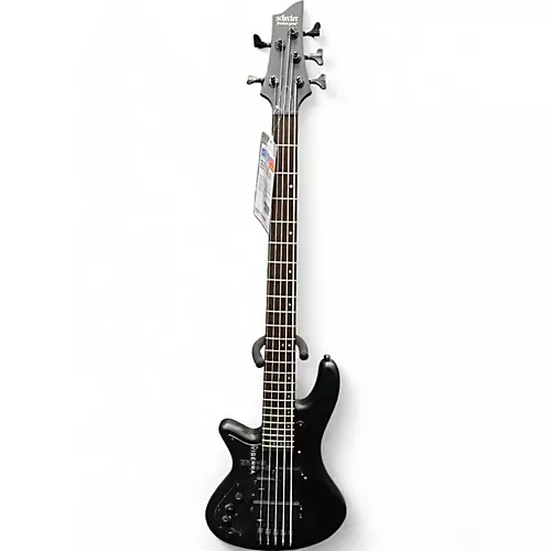 Used Schecter Guitar Research STILETTO STEALTH 5 Black Electric Bass Guitar Black
