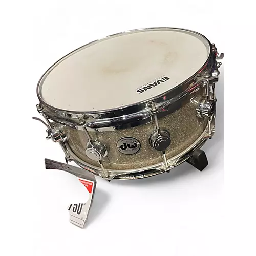 Used DW 14X6.5 Collector's Series FinishPly Top Edge Snare BROKEN GLASS Drum BROKEN GLASS 213