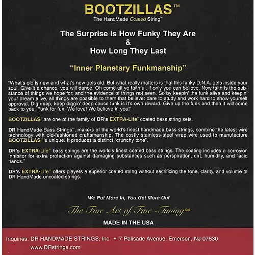 DR Strings BZ5-45 Bootzilla Signature 5-String Bass Strings