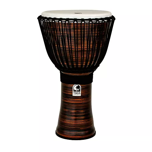 Toca Spun Copper Rope Tuned Djembe With Bag 14 in.