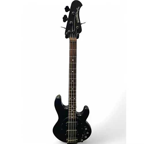 Used Ernie Ball Music Man Stingray Stealth HH 4 String Black Electric Bass Guitar Black