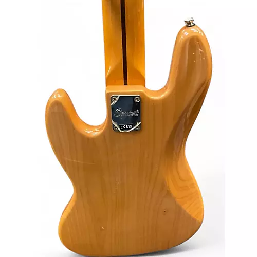 Used Squier jazz classic Natural Electric Bass Guitar Natural