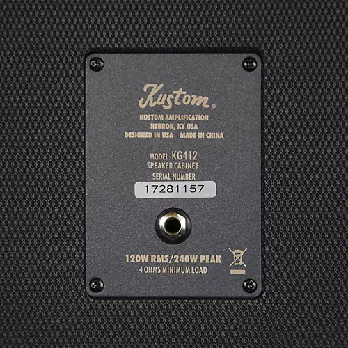 Kustom KG412 120W 4x12 Slanted Guitar Speaker Cabinet