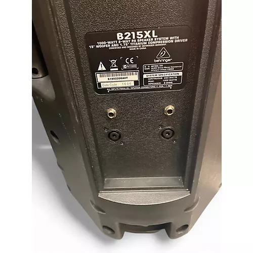 Used Behringer B215XL 15in 2-Way 1000W Unpowered Speaker