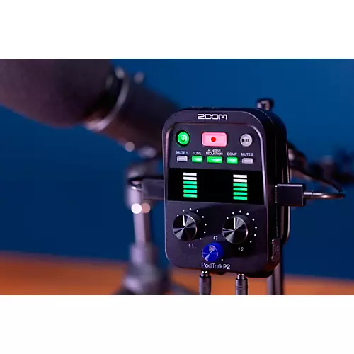 Zoom PodTrak P2 Podcasting Recorder for USB Microphones