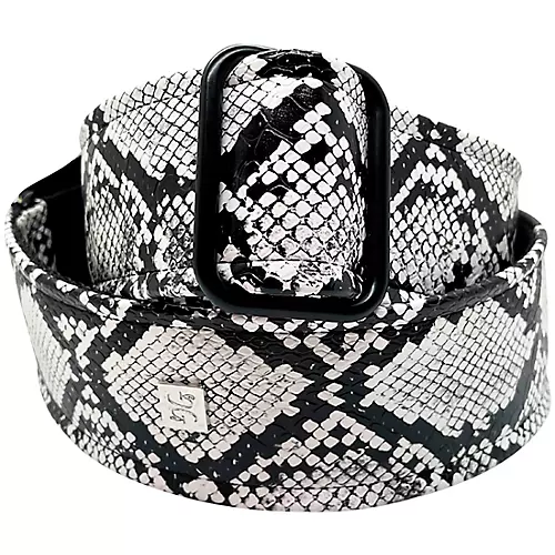 Get'm Get'm Electric Snake Guitar Strap White 2 in.