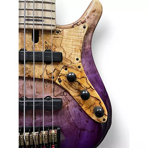 Used 2024 Brubaker NBS-USA-5 Headless Purple Haze Electric Bass Guitar Purple Haze