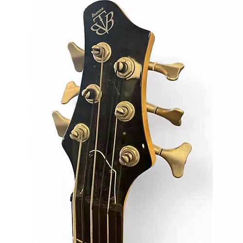 Used Ibanez BTB 406 QM Trans Black Electric Bass Guitar Trans Black