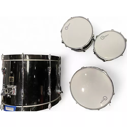 Used Yamaha 4 Piece Stage Custom Black Drum Kit Black