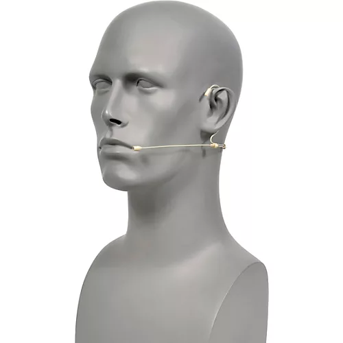 Galaxy Audio HSM4 Dual Ear Headset Mic With 4 Sennheiser Connecton Cables, Windscreen, Clip and Case Beige