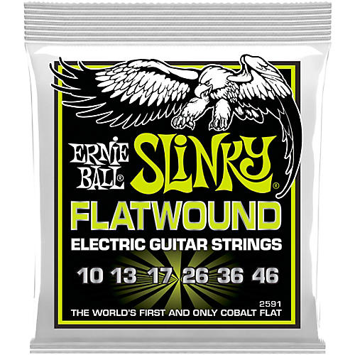 Ernie Ball Regular Slinky Flatwound Electric Guitar Strings 10-46