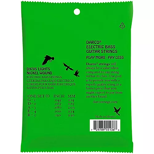 Martin Darco Electric Light 5 String Bass Strings