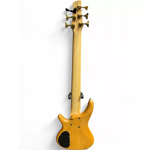 Used Ibanez SR506 6 String Natural Electric Bass Guitar Natural