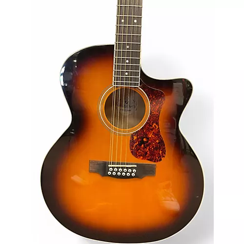 Used Guild F2512CE 2 Color Sunburst 12 String Acoustic Guitar 2 Color Sunburst