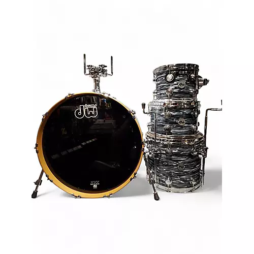 Used DW 4 Piece Collector's Series Black Oyster Drum Kit Black Oyster