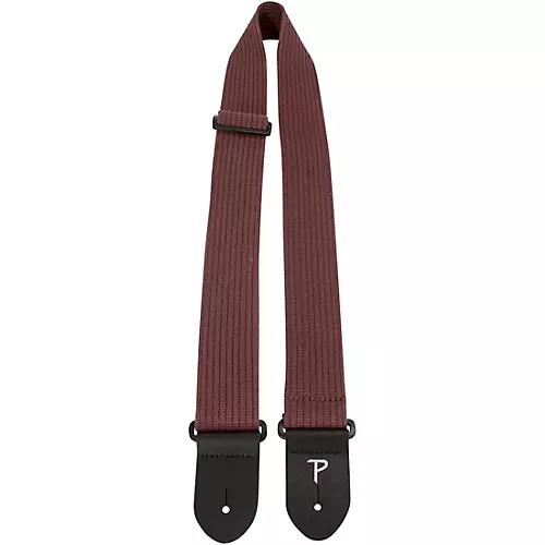 Perri's Ribbed Cotton Guitar Strap Brown 2 in.