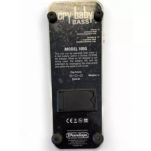 Used Dunlop 105Q Cry Baby Bass Wah Bass Effect Pedal