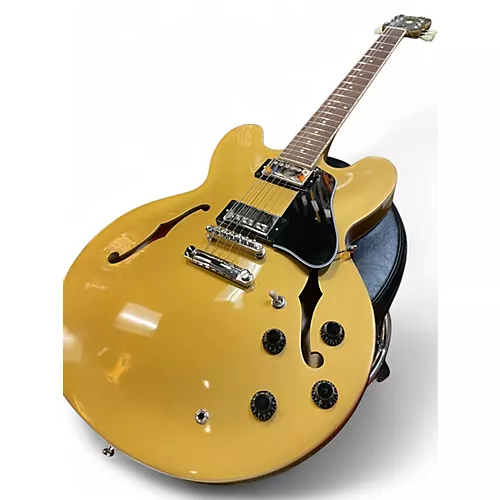 Used Epiphone ES335 Pro Gold Hollow Body Electric Guitar Gold