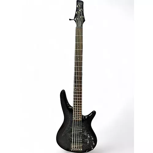 Used Ibanez SR405EQM Trans Black Electric Bass Guitar Trans Black