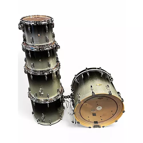 Used Pearl 5 Piece Masters SST All Maple Shell Black Sparkle Fade Drum Kit Black Sparkle Fade