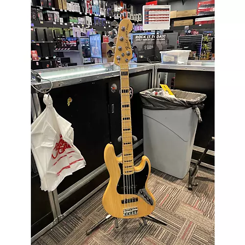 Used Fender American Deluxe Jazz Bass V Natural Electric Bass Guitar Natural