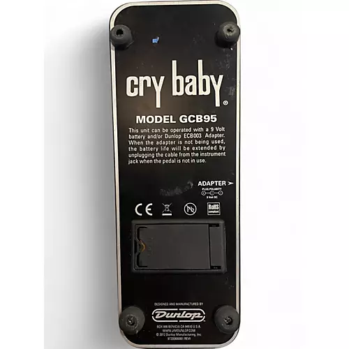 Used Dunlop GCB95 Original Crybaby Wah Effect Pedal