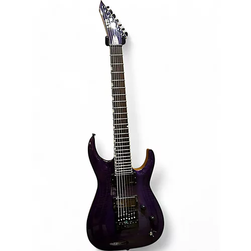Used ESP LTD SH7ET Trans Purple Solid Body Electric Guitar Trans Purple