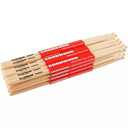 Goodwood Hickory Drum Sticks 12-Pack Fusion Wood