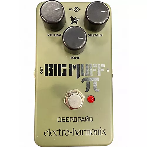 Used Electro-Harmonix Green Russian Big Muff Pi Fuzz Effect Pedal