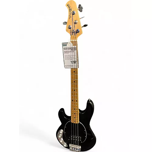 Used Ernie Ball Music Man Stingray H Black Electric Bass Guitar Black