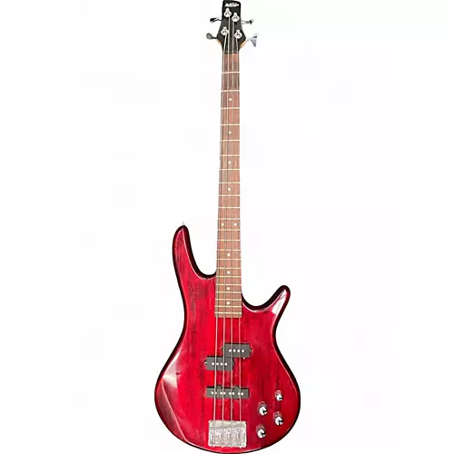 Used Ibanez GSR200 Trans Red Electric Bass Guitar Trans Red